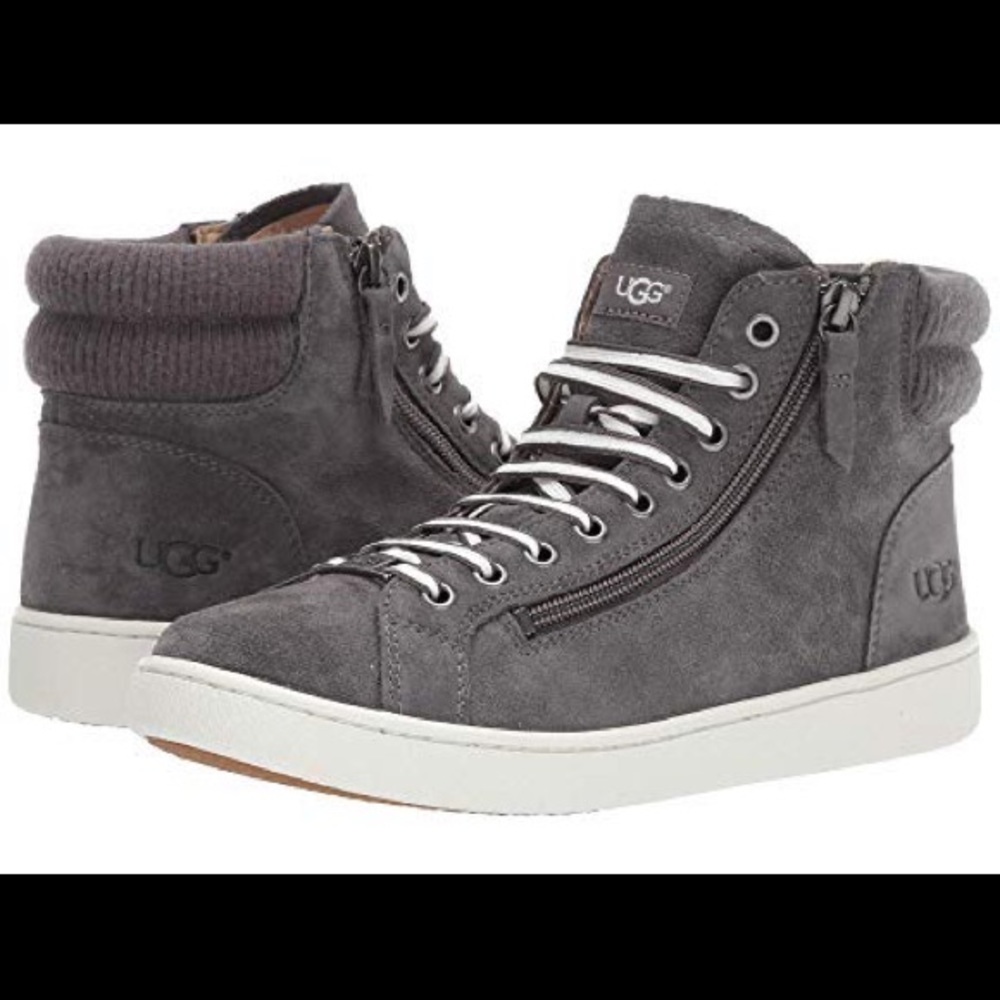 WORN ONCE - UGG OLIVE HIGH TOP SNEAKER